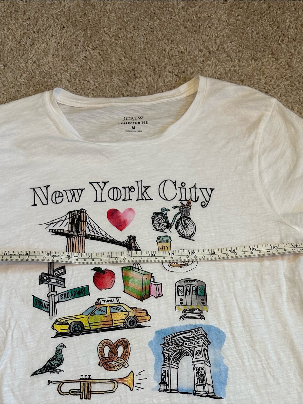 J Crew New York City Graphic Collectors Tee CL162 Size M - Picture 8 of 11